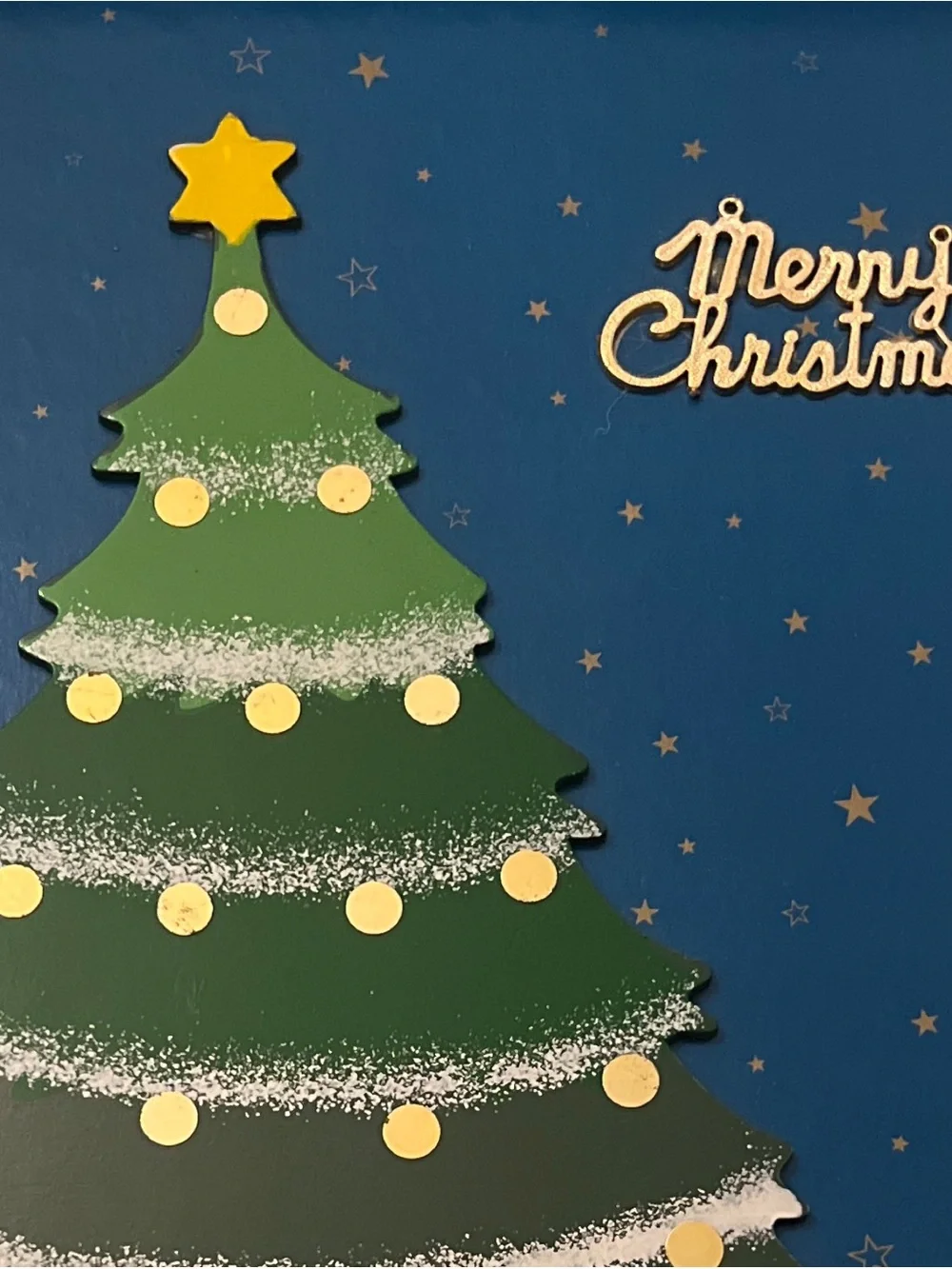 Vintage Advent Christmas Tree Magnetic Wooden 1980-90